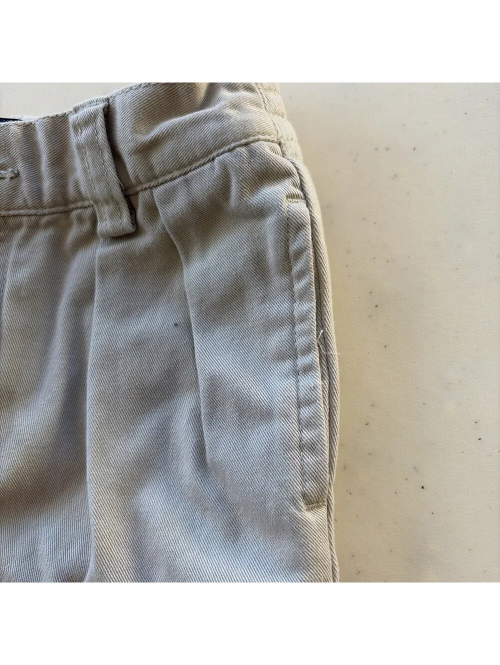 Polo Ralph Lauren Baby Khaki Pants Beige 18M Elastic Waist Cotton Twill Chino